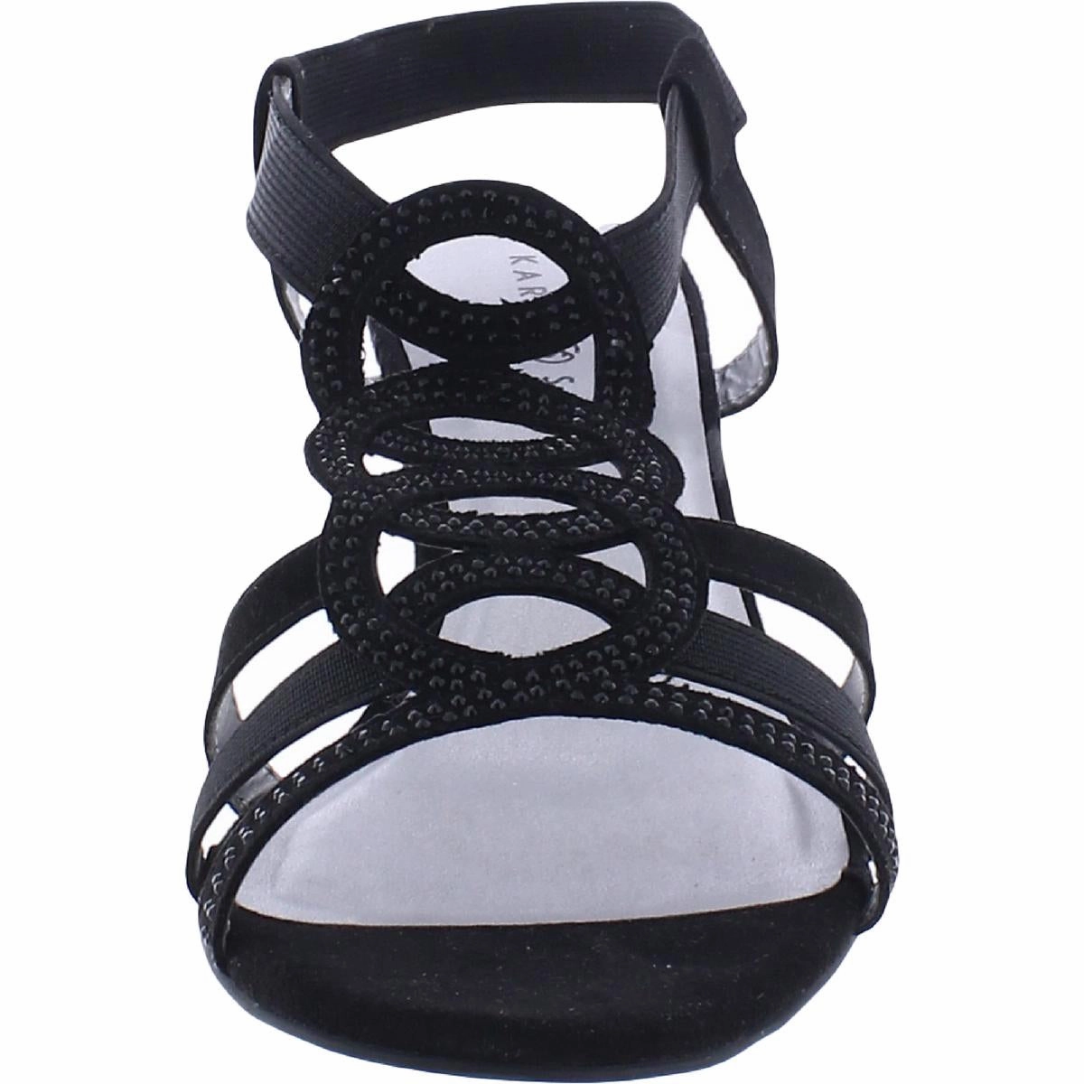 Womens Faux Suede Slingback Wedge Sandals
