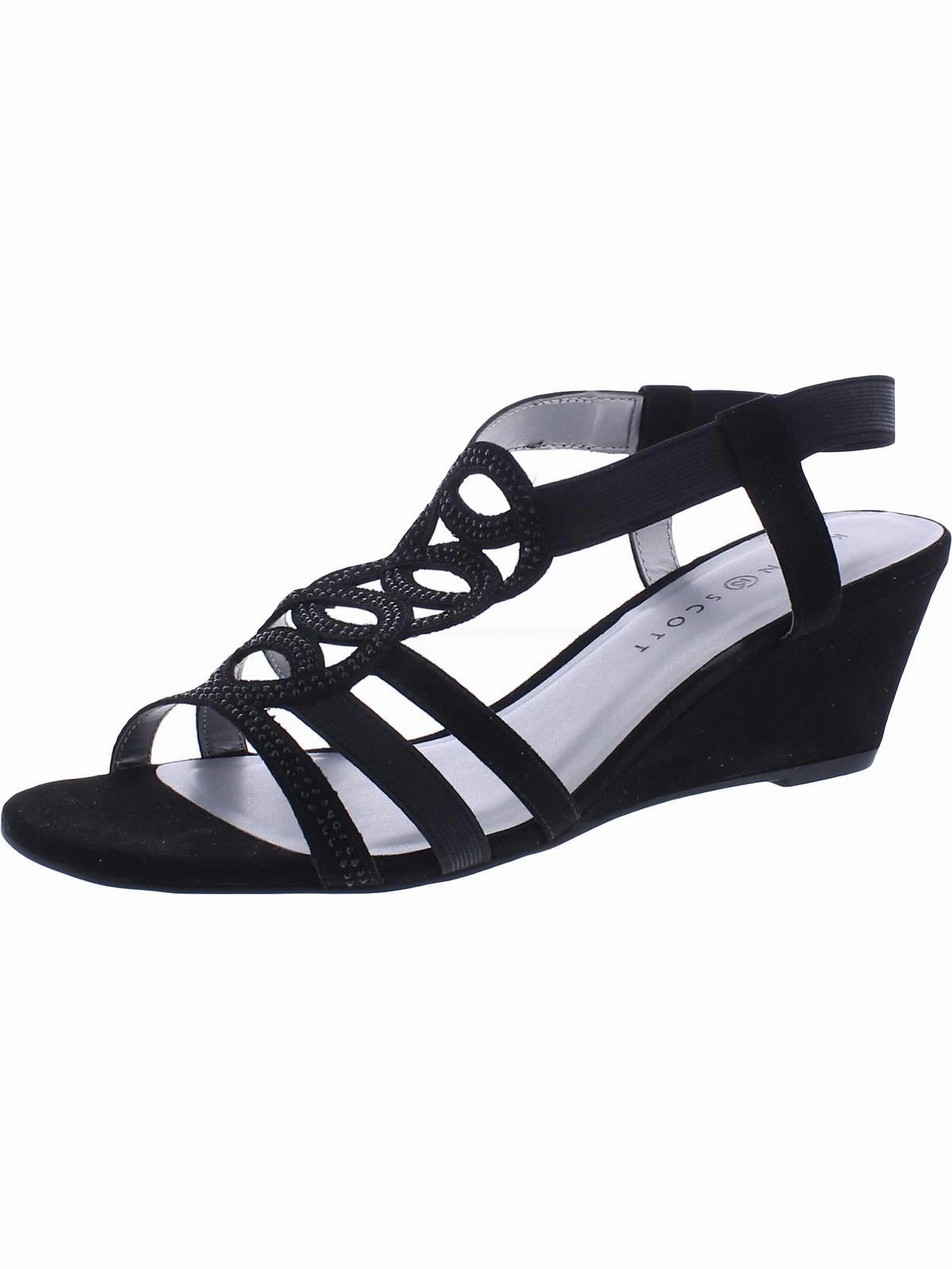 Womens Faux Suede Slingback Wedge Sandals Stylish Womens Sandals for less