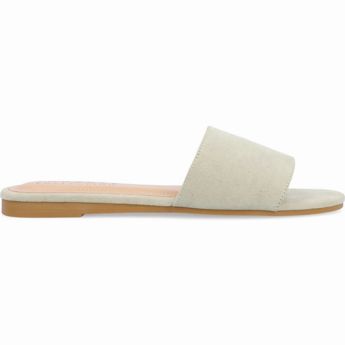 Womens Faux Suede Slip On Slide Sandals