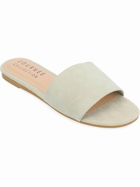 Womens Faux Suede Slip On Slide Sandals Stylish Womens Sandals for less