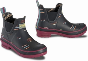 WomenS Heritage Geo Toss Chelsea Rain Boots In Black Womens Winter & Rain Boots online