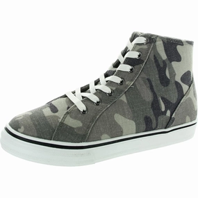 Womens Lace-Up Canvas High-Top Sneakers Cheap Athletic Shoes for Women