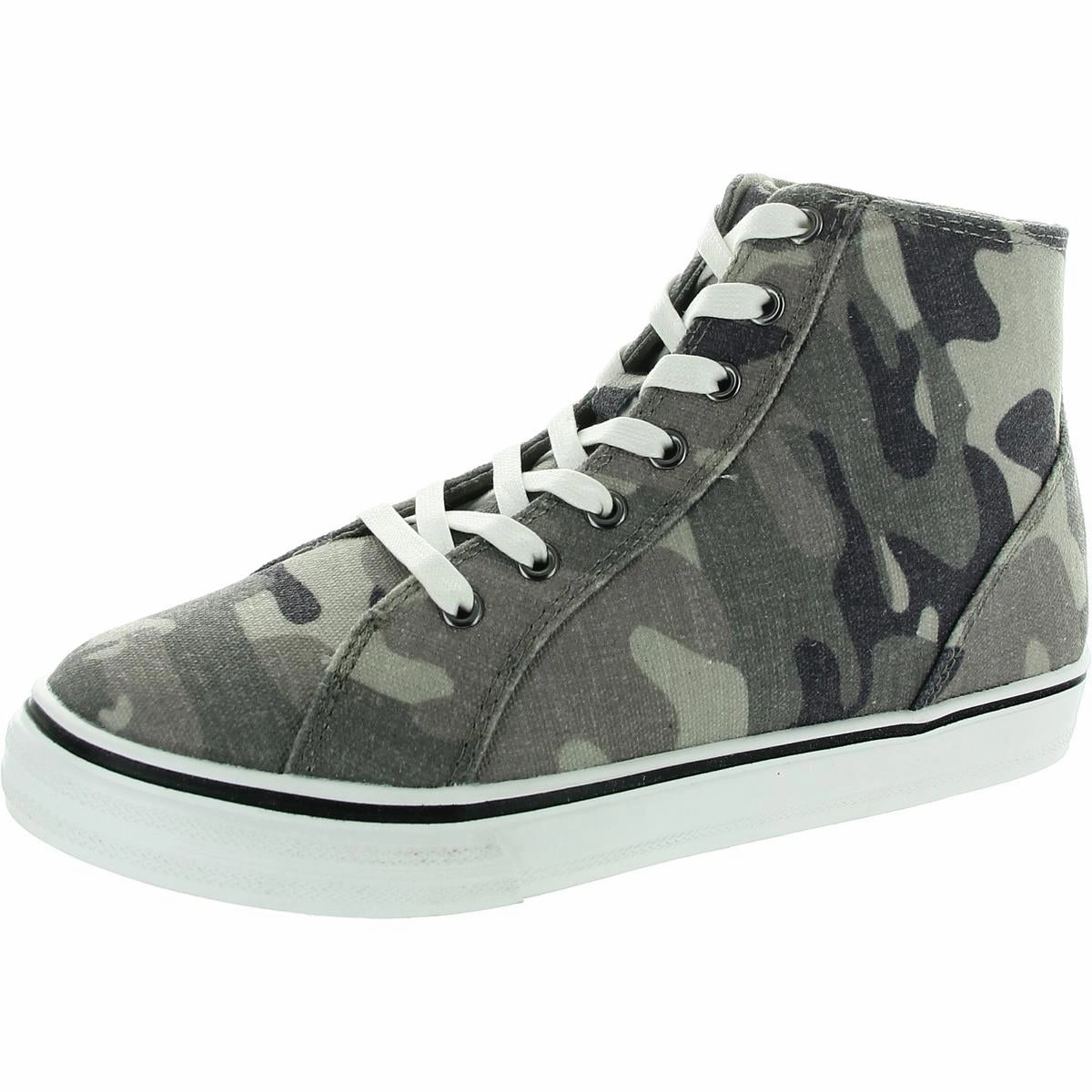 Womens Lace-Up Canvas High-Top Sneakers Cheap Athletic Shoes for Women