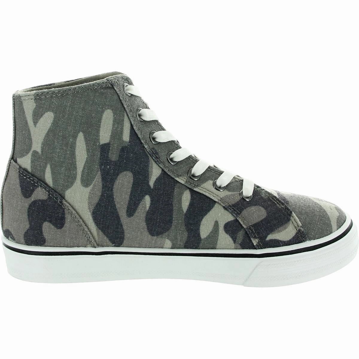 Womens Lace-Up Canvas High-Top Sneakers