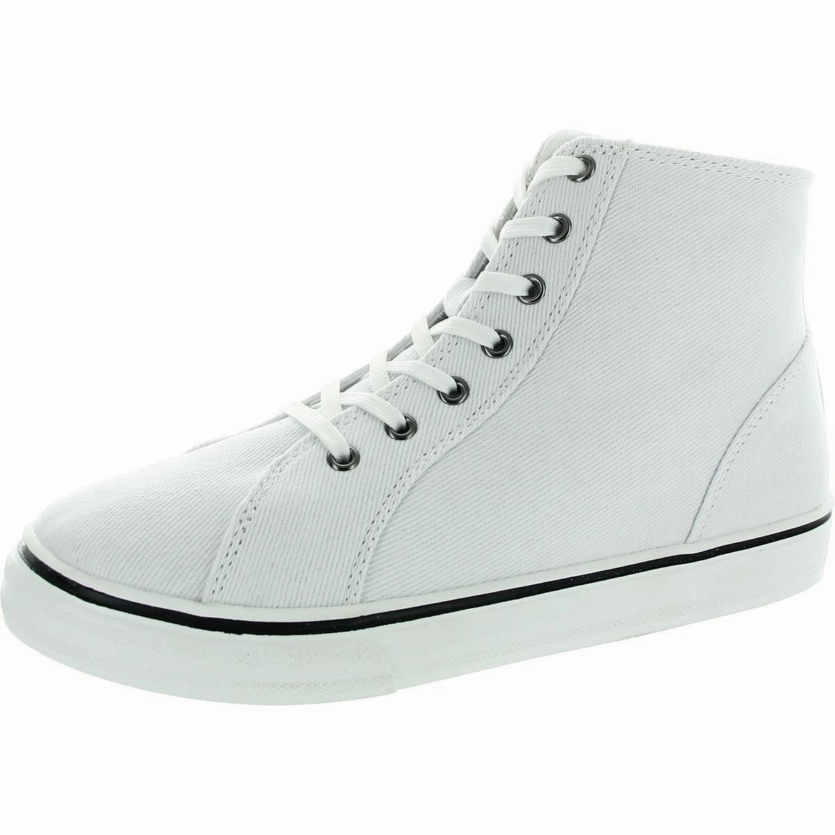 Womens Lace-Up Canvas High-Top Sneakers