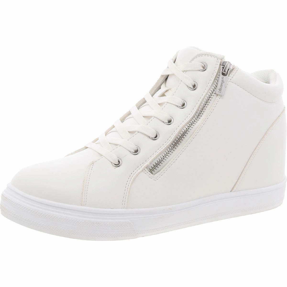 Womens Lace-Up Synthetic High-Top Sneakers