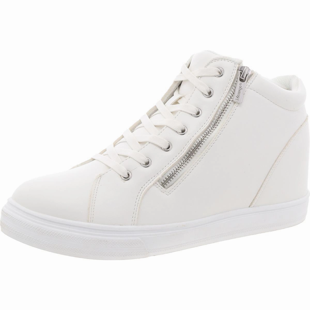 Womens Lace-Up Synthetic High-Top Sneakers