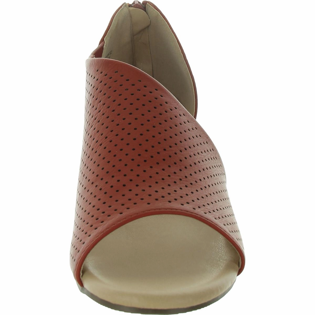 Womens Laser Cut Faux Leather Wedge Sandals