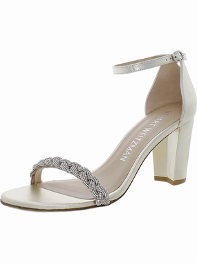 Womens Leather Braided Heels Promo offer on Womens Sandals