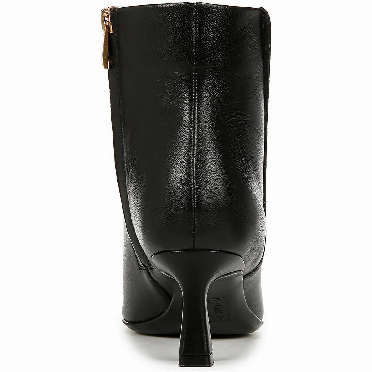 Womens Leather Pointed Toe Booties