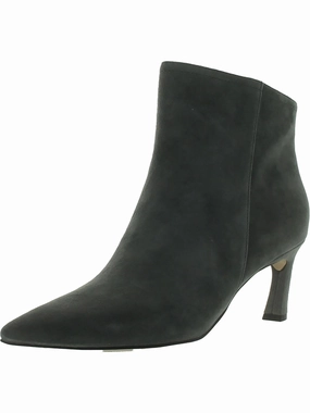 Womens Leather Pointed Toe Booties Womens Dress Boots for less