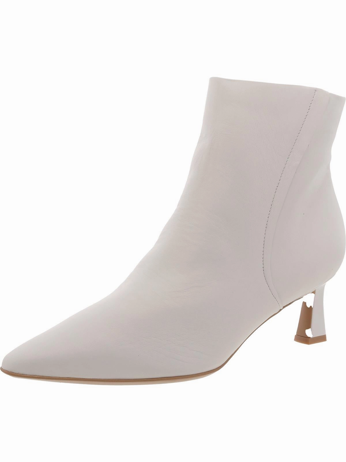 Womens Leather Pointed Toe Booties