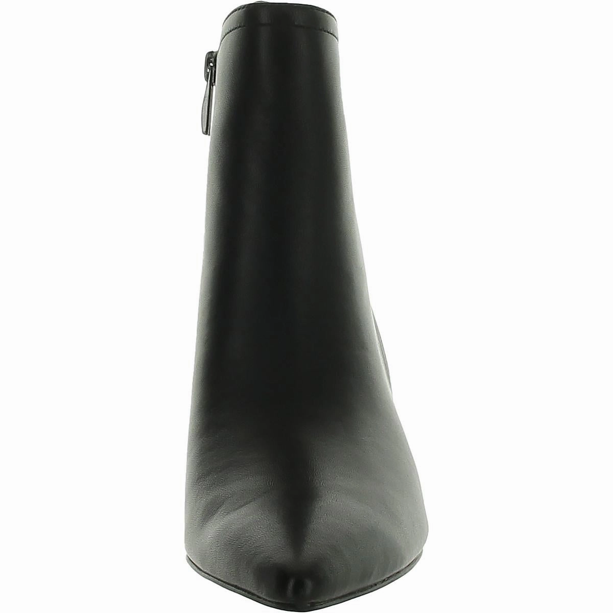 Womens Leather Pointed Toe Booties