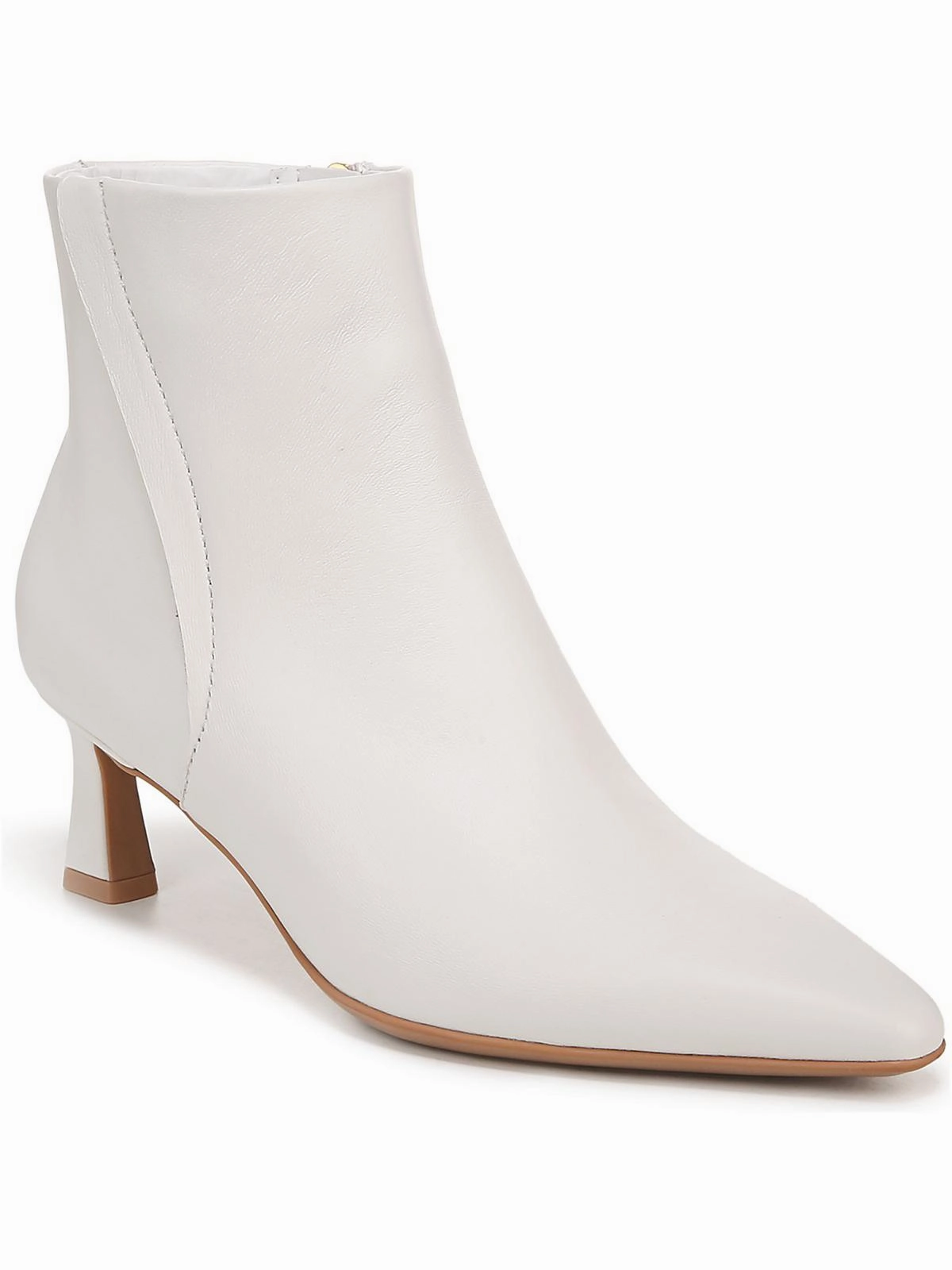 Womens Leather Pointed Toe Booties