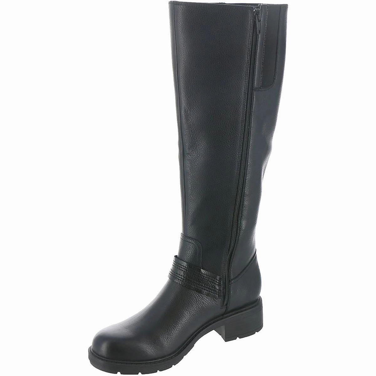 Womens Leather Riding Knee-High Boots