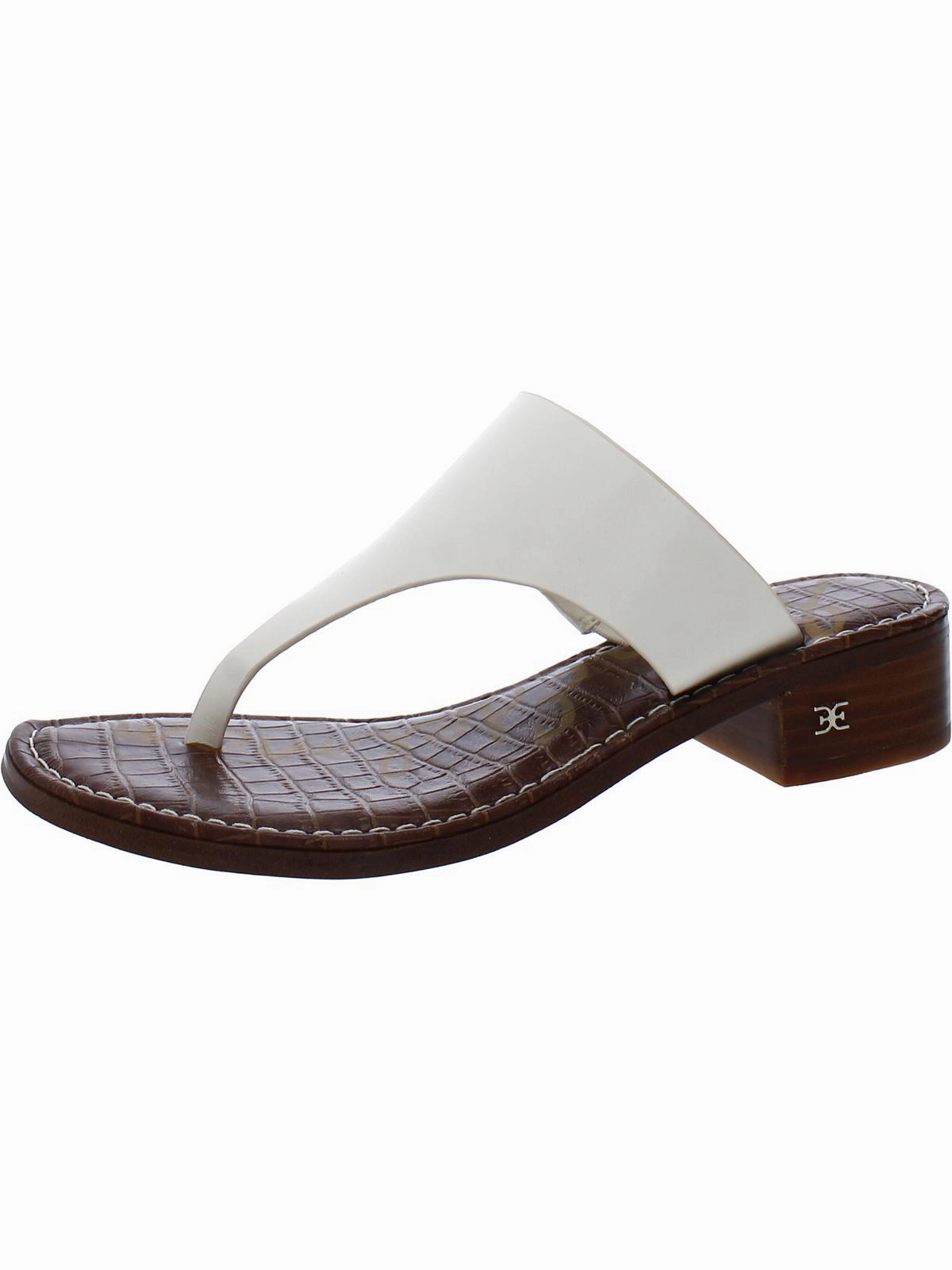 Womens Leather Slip On Thong Sandals