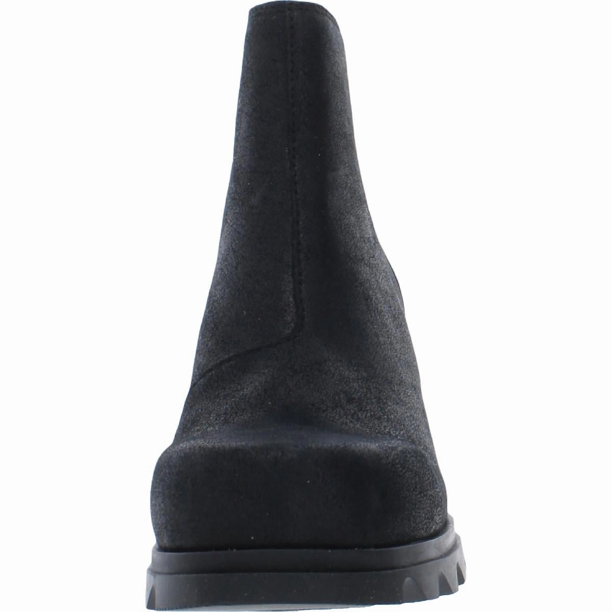 Womens Leather Wedges Ankle Boots