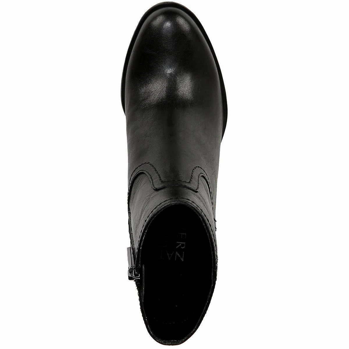 Womens Leather Zipper Booties