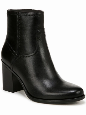 Womens Leather Zipper Booties Womens Dress Boots for less