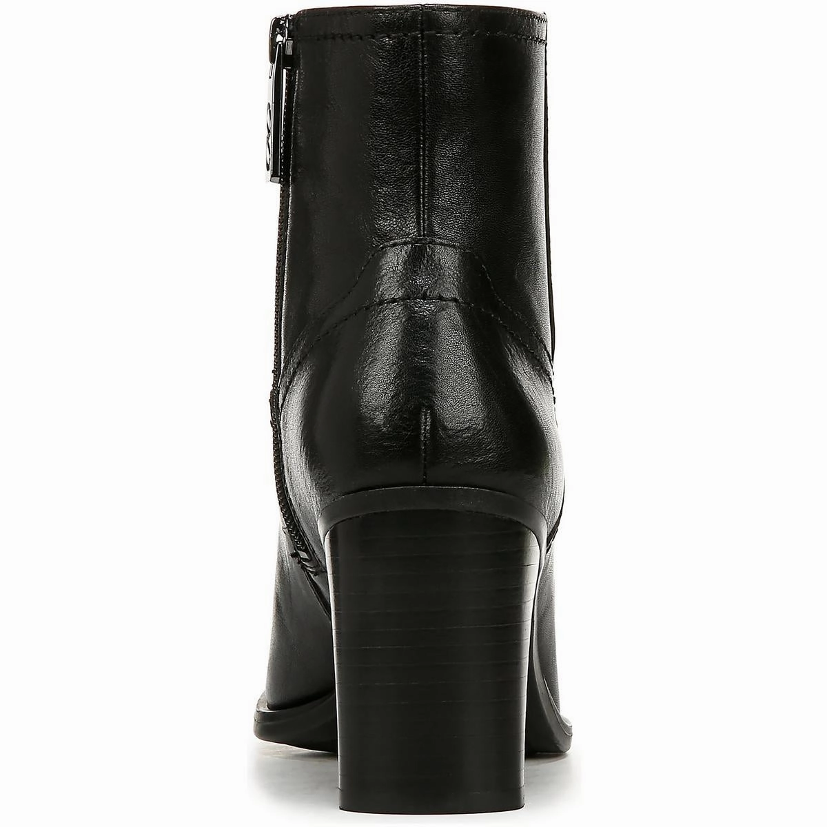 Womens Leather Zipper Booties
