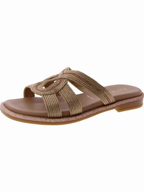 Womens Metallic Embellished Slide Sandals Cheap Womens Sandals for sale