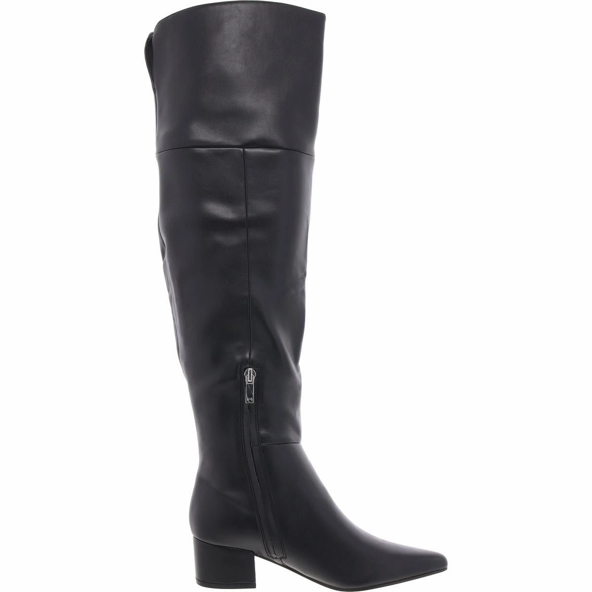 Womens Padded Insole Faux Leather Over-The-Knee Boots