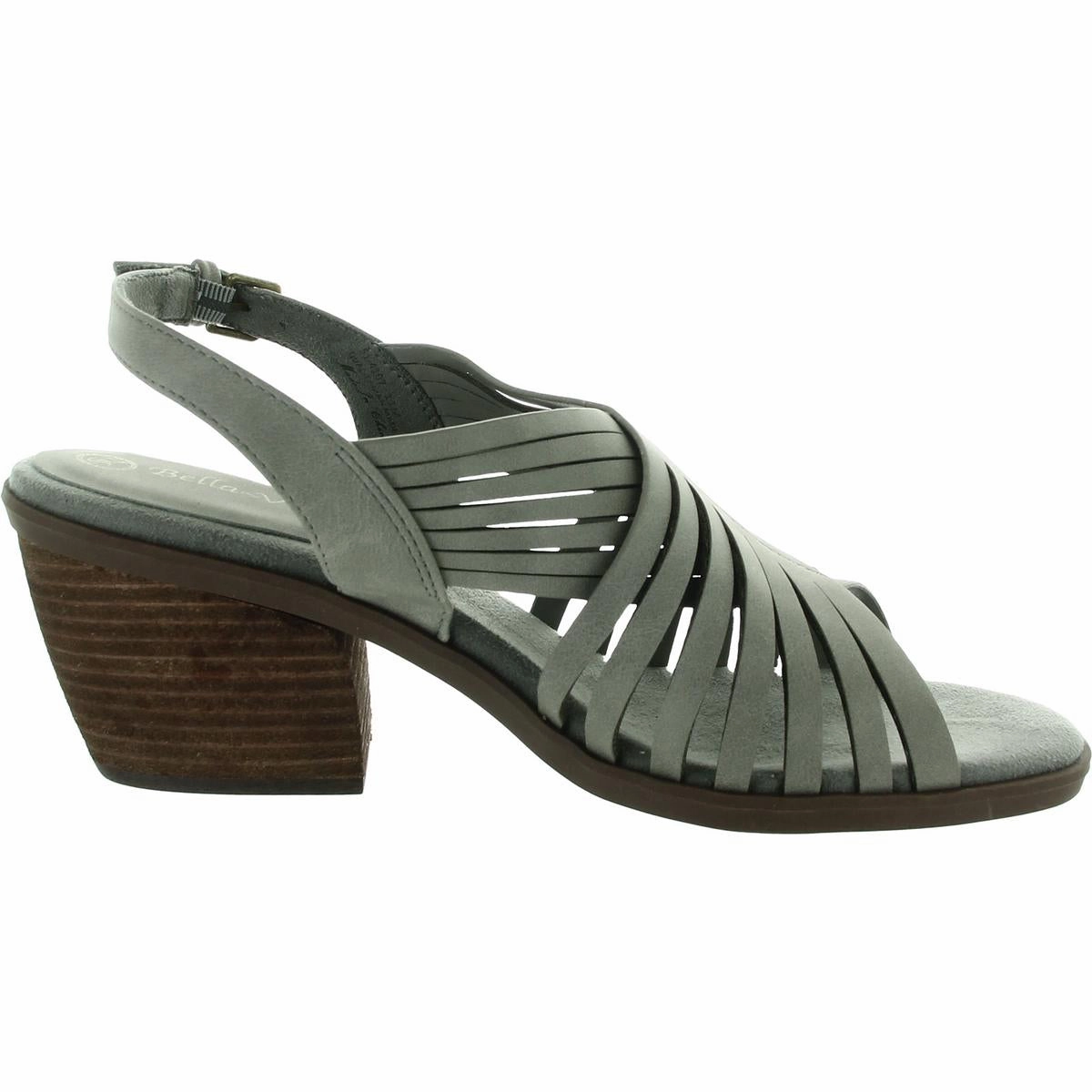 Womens Padded Insole Faux Suede Block Heel