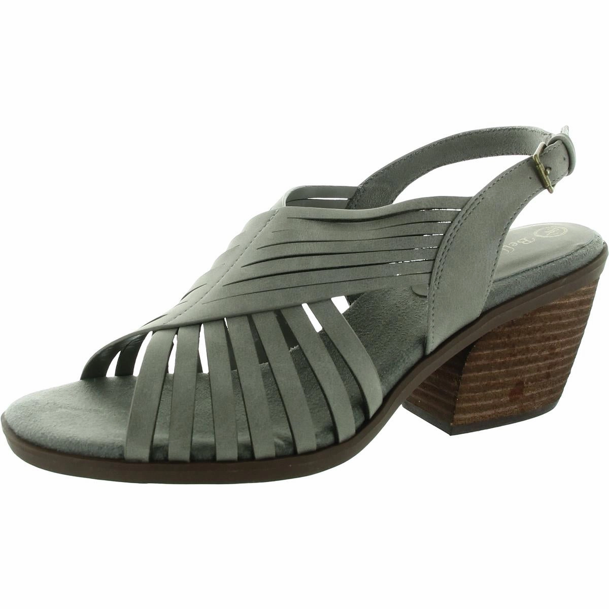 Womens Padded Insole Faux Suede Block Heel Cheap Womens Sandals for sale