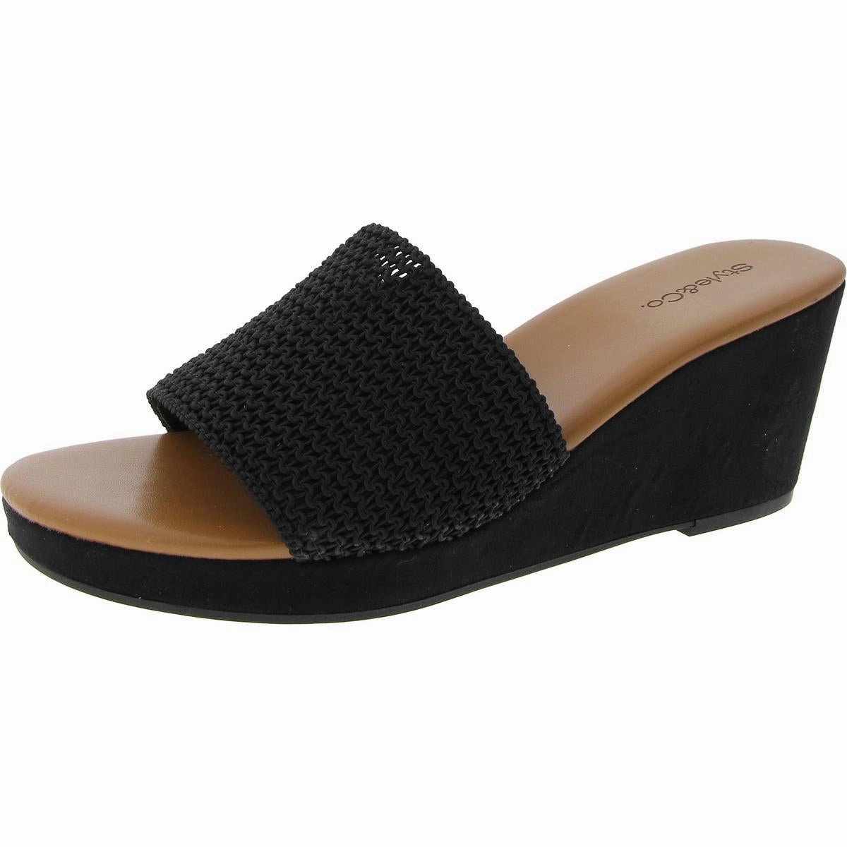 Womens Padded Insole Knit Mule Sandals