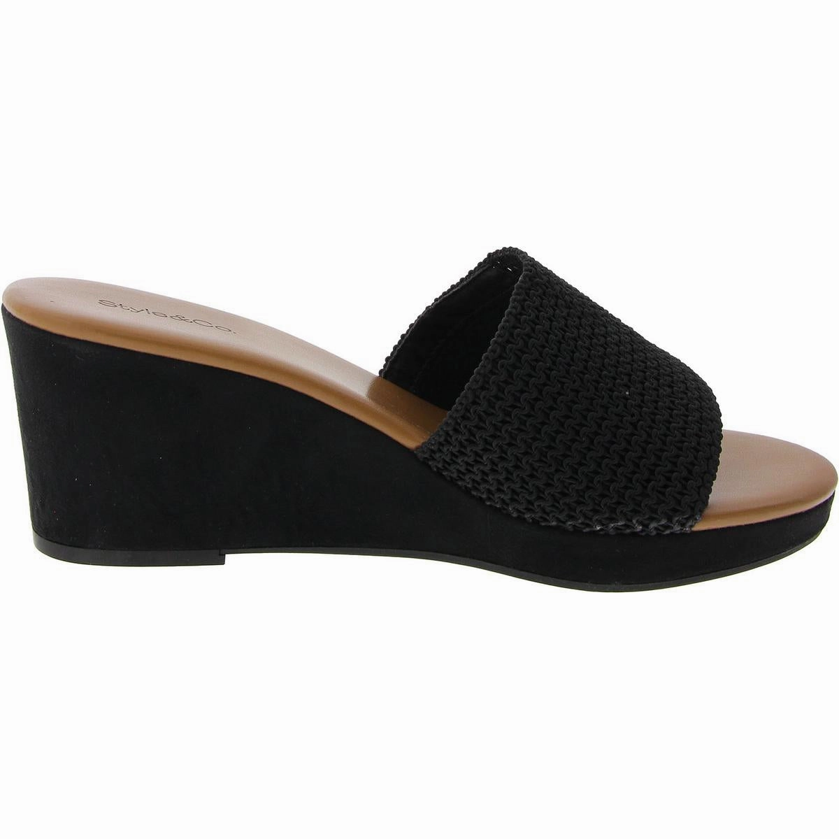 Womens Padded Insole Knit Mule Sandals
