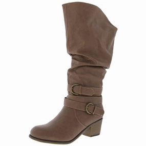 Womens Slouchy Manmade Knee-High Boots Womens Fashion Boots outlet store