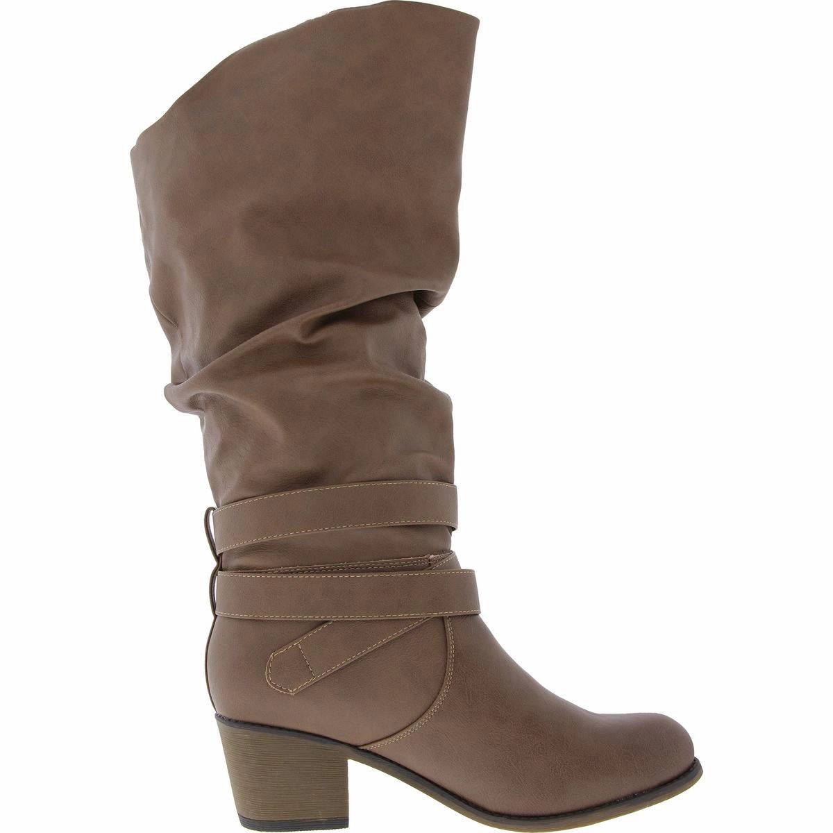 Womens Slouchy Manmade Knee-High Boots