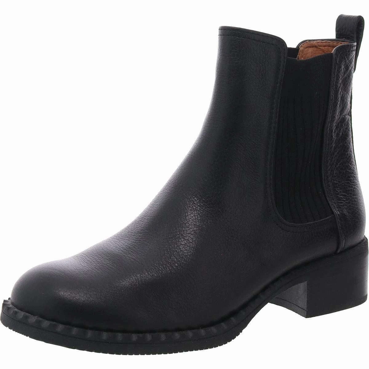 Womens Solid Leather Chelsea Boots