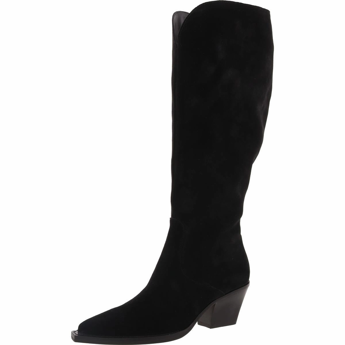 Womens Solid Man Made Knee-High Boots Discount Boots for Women