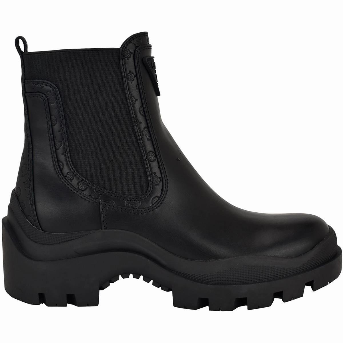 Womens Solid Man Made Motorcycle Boots