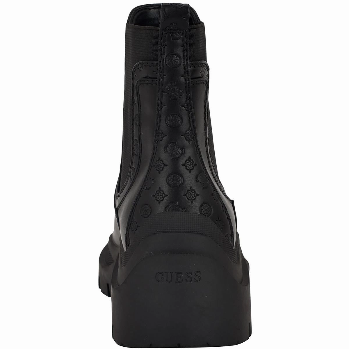 Womens Solid Man Made Motorcycle Boots