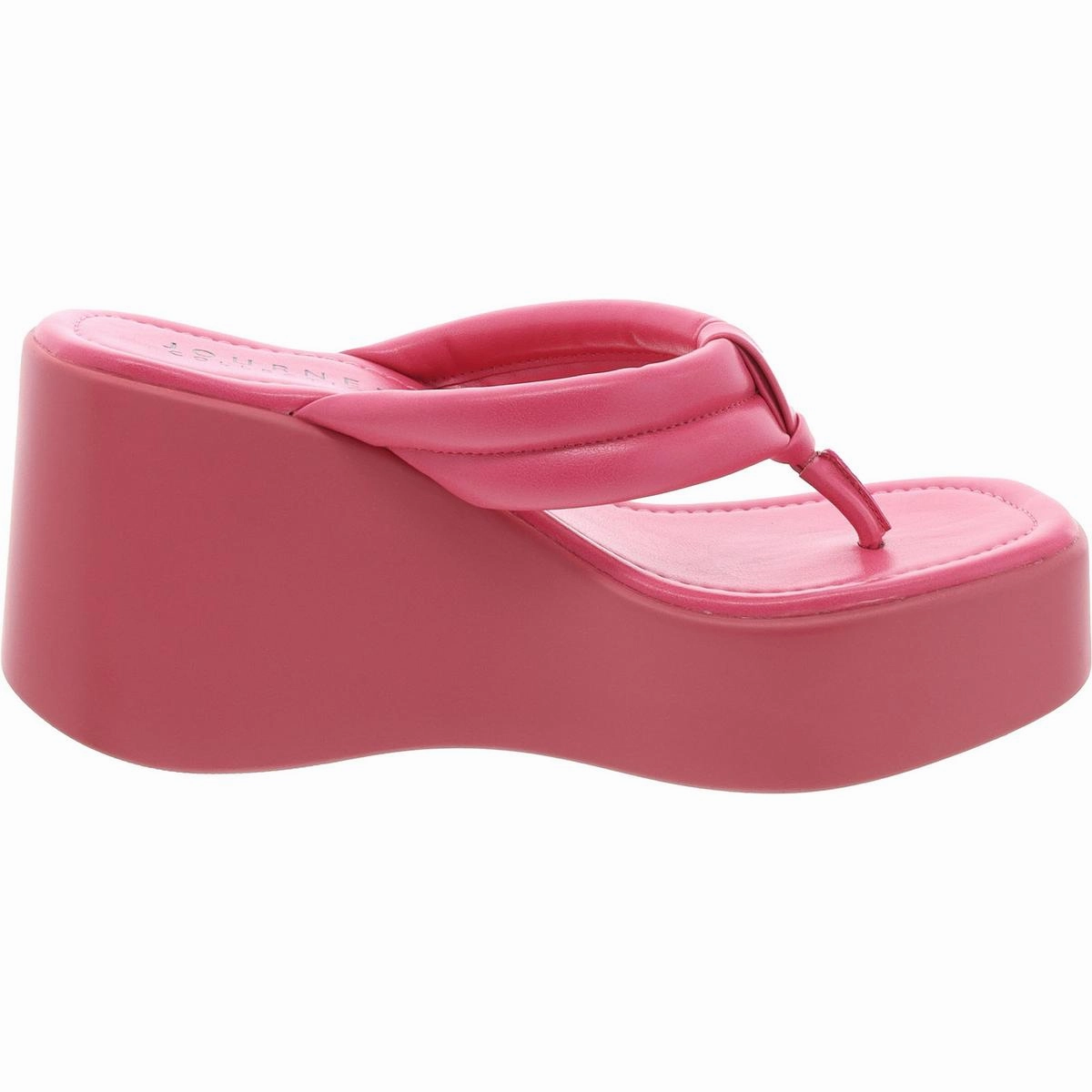 Womens Solid Manmade Platform Sandals