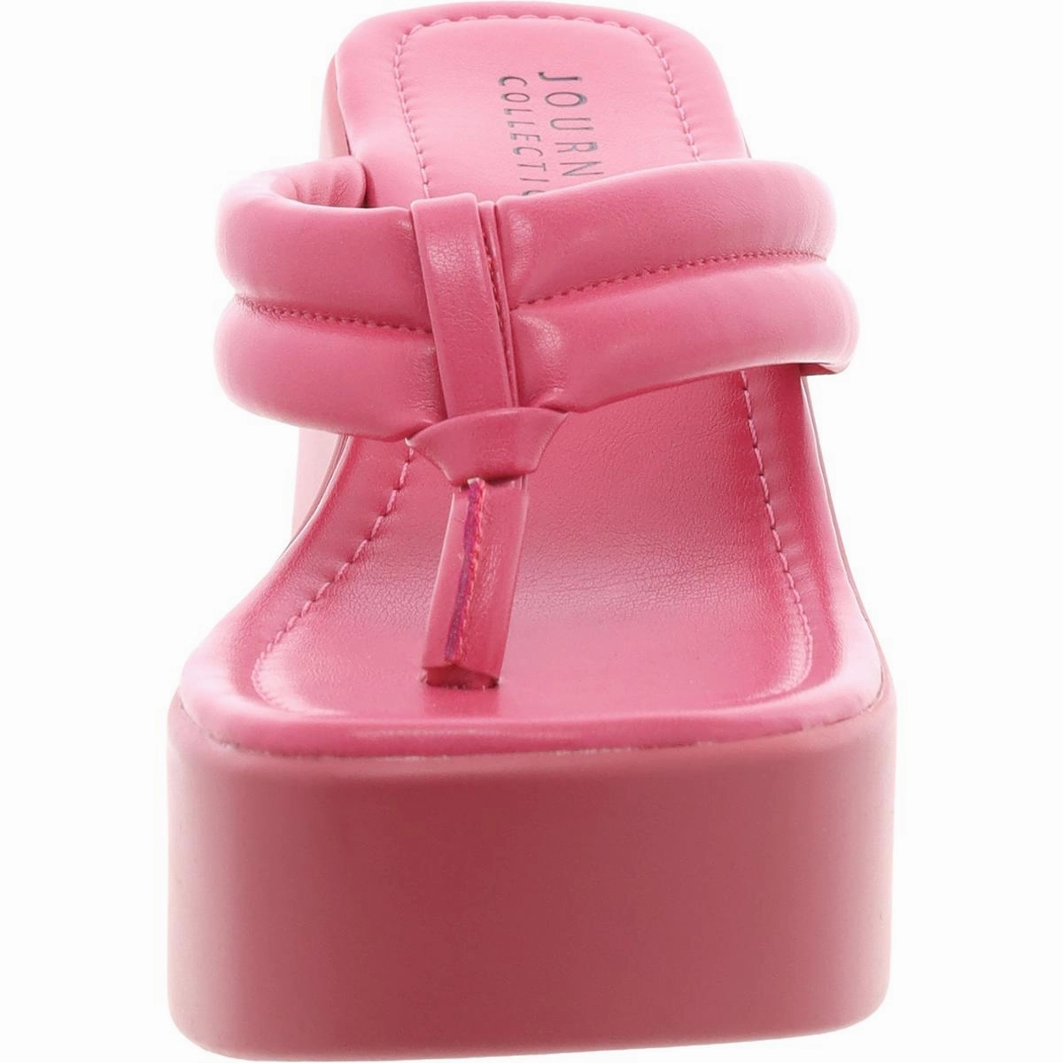 Womens Solid Manmade Platform Sandals