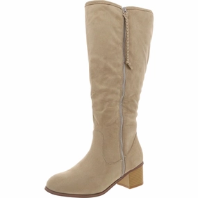 Womens Wide Calf Faux Suede Mid-Calf Boots Discount Boots for Women