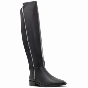 Womens Zipper Faux Leather Knee-High Boots Buy Womens Boots online cheap
