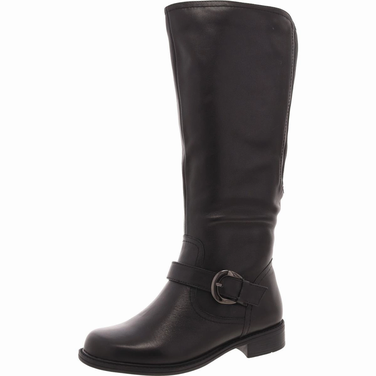 Womens Zipper Faux Leather Knee-High Boots High-quality Womens Boots discount