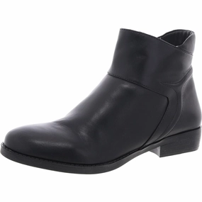 Womens Zipper Leather Booties Womens Winter Boots promo deal