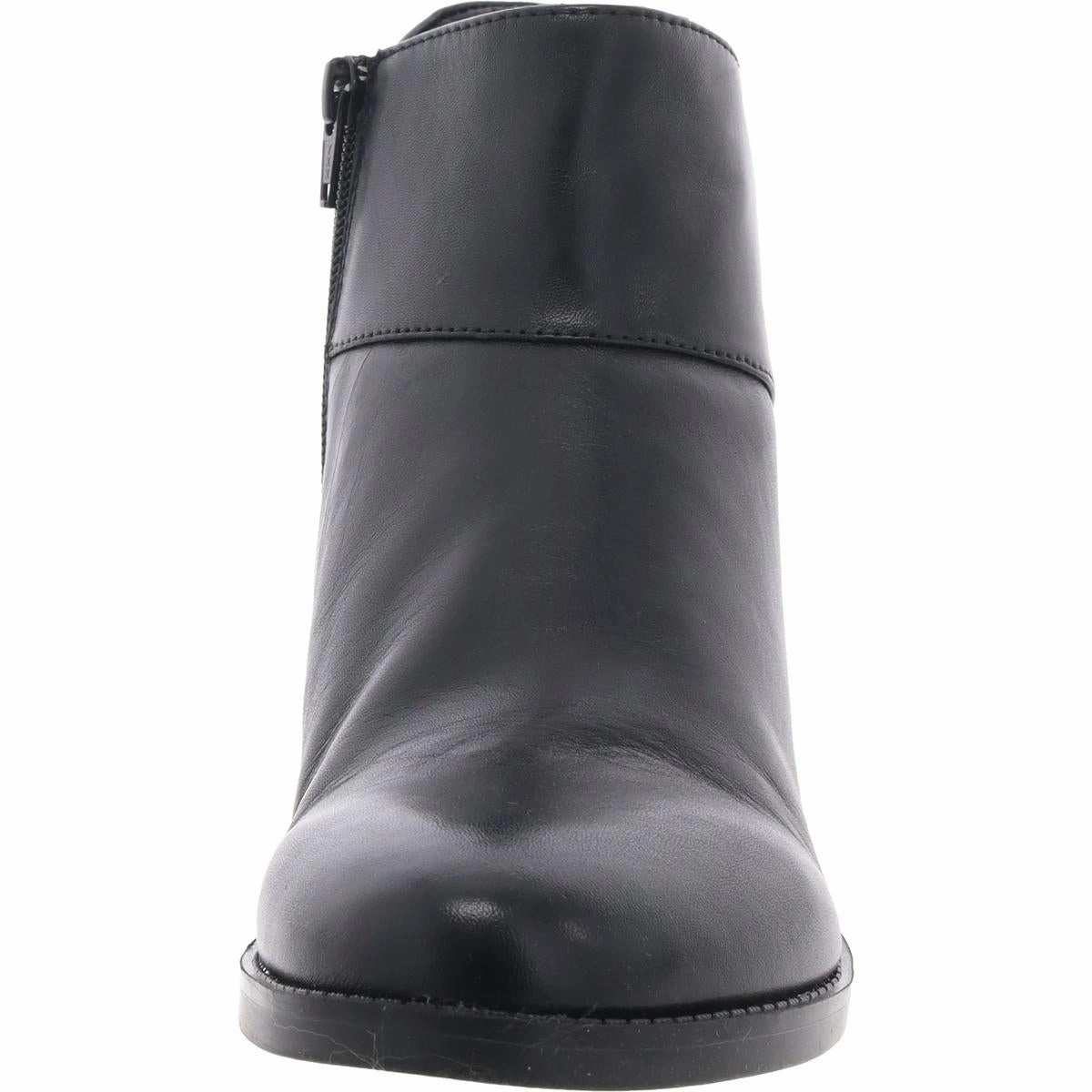 Womens Zipper Leather Booties