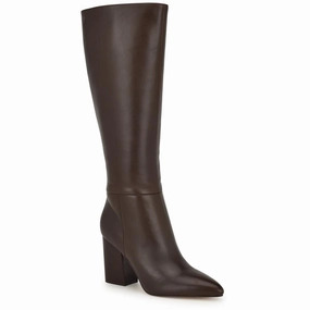 Womens Zipper Leather Knee-High Boots Cheap Womens Boots for winter