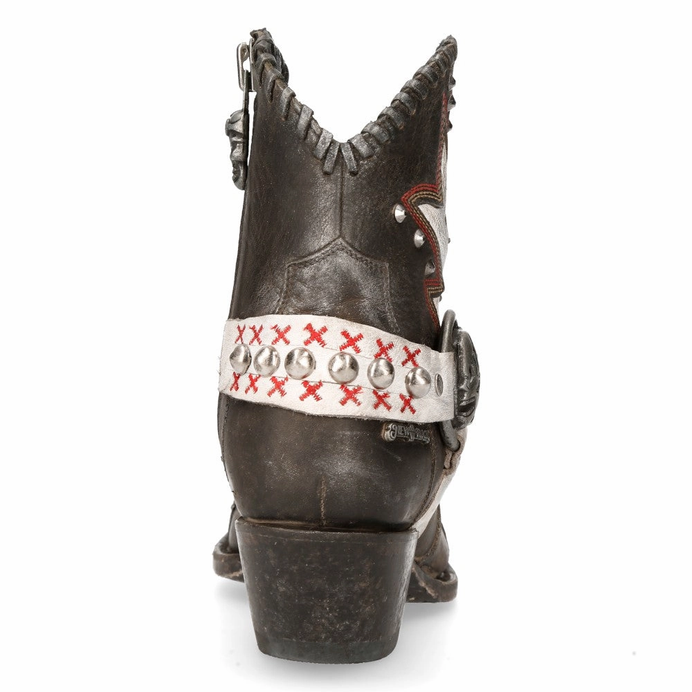 WSTM004-S2 Leather Cowboy Western Boots