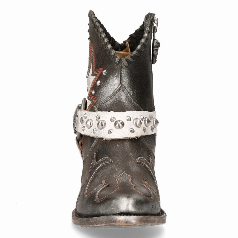 WSTM004-S2 Leather Cowboy Western Boots