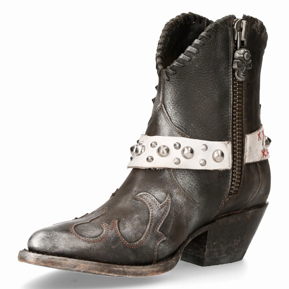 WSTM004-S2 Leather Cowboy Western Boots
