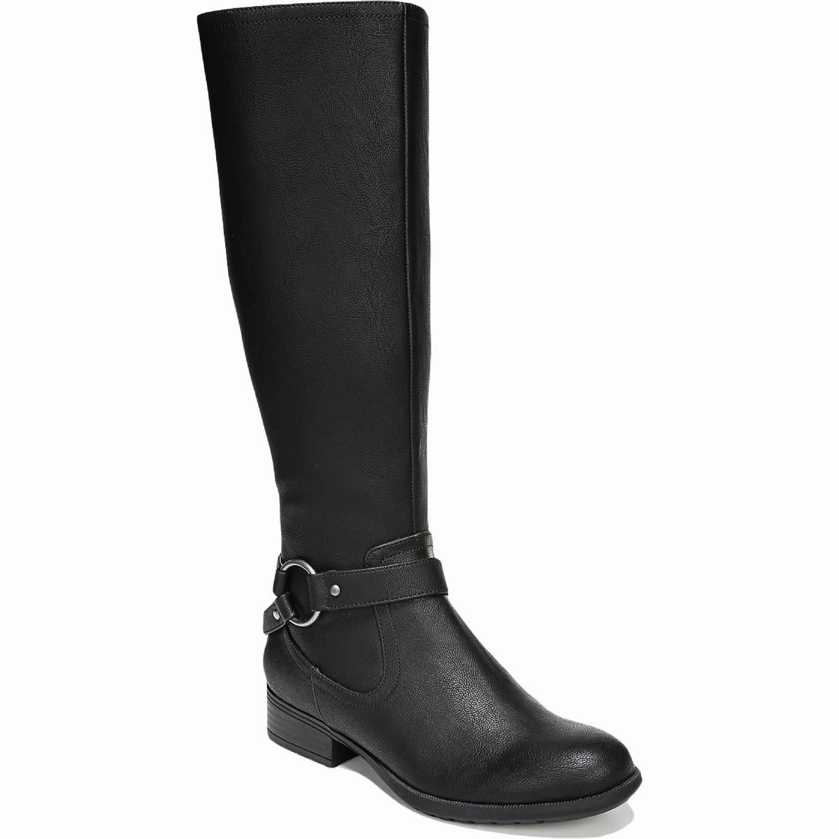 X-Felicity Womens Wide Calf Faux Leather Knee-High Boots