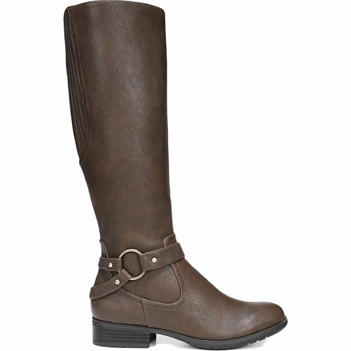 X-Felicity Womens Wide Calf Faux Leather Knee-High Boots