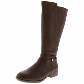 Xtrovert Womens Faux Leather Wide Calf Riding Boots Discount Boots for Women